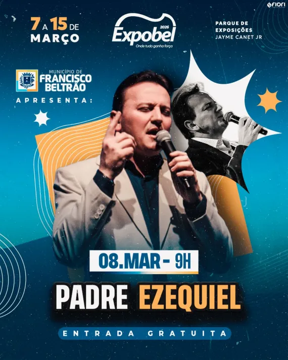 Expobel 2026: Show com Padre Ezequiel