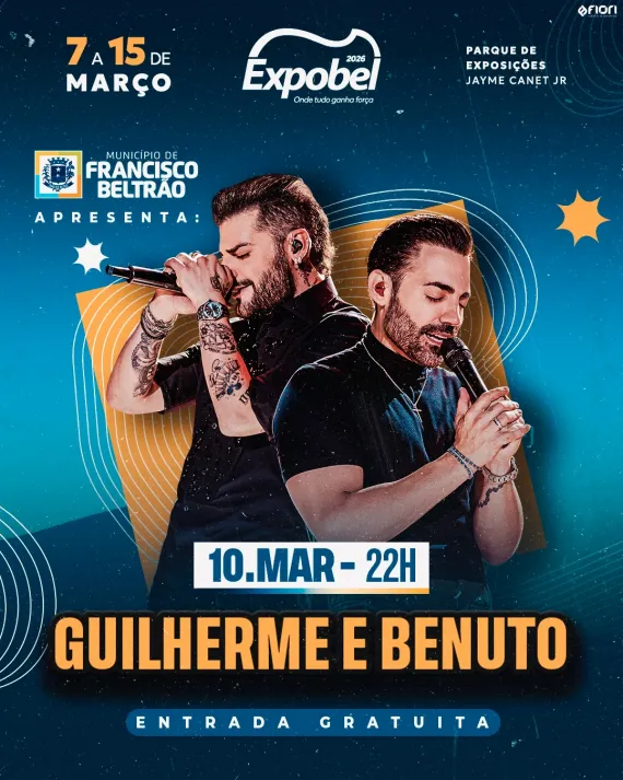 Expobel 2026: Show com Guilherme & Benuto