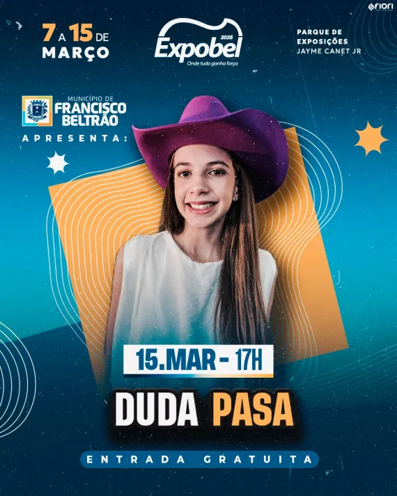 Expobel 2026: Show com Duda Pasa