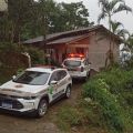 Casa onde inquilina foi assassinada em Guaramirim — Foto: Polícia Militar/Divulgação