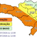 Faixa laranja requer atenção (Foto: Reprodução)