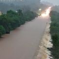 Cheia do Rio Pardo em Candelária — Foto: Rota de Santa Maria/Divulgação
