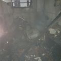 Casa incendiada após briga em Criciúma — Foto: Corpo de Bombeiros/Divulgação