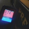 Teste do bafômetro feito por motorista envolvido em dois acidentes na mesma semana no RS — Foto: PRF
